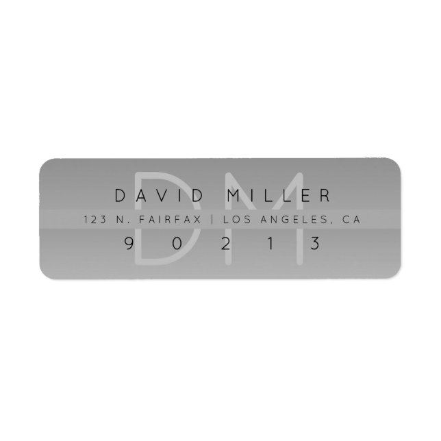 Modernistic Return Address Label (Front)