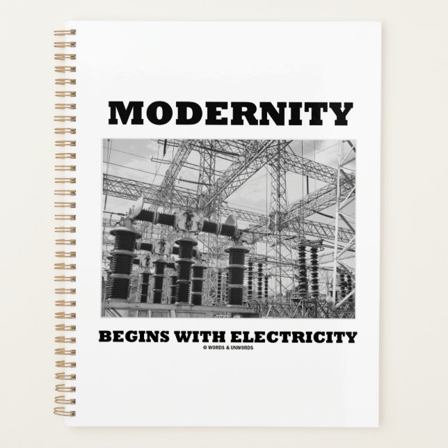 Modernity Begins With Electricity Electrical Wires Planner (Front)