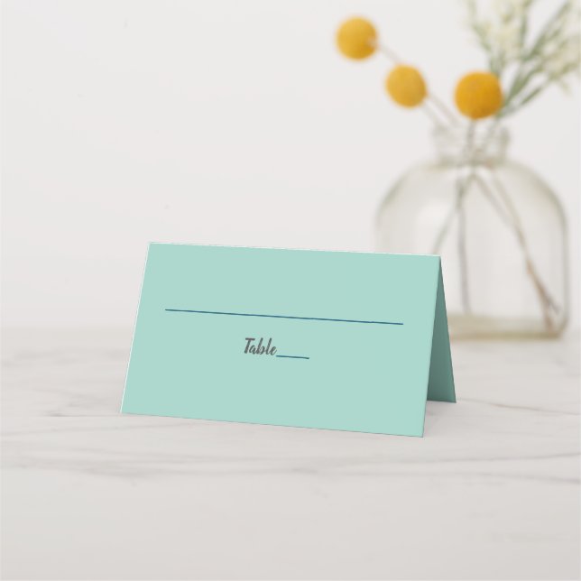 Modernly Retro | Wedding Place Card (Front)