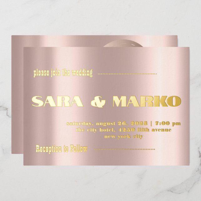 ModernTypography | Minimalist Wedding  (Front/Back)
