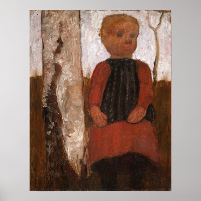 Modersohn-Becker - Child In Red Dress 1905 Poster (Front)