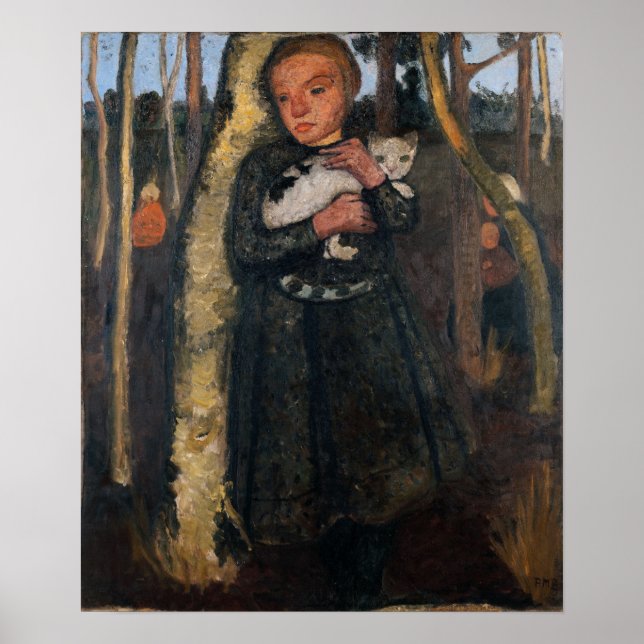 Modersohn-Becker - Girl In The Birch Forest Poster (Front)