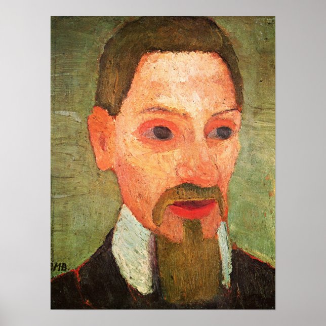 Modersohn-Becker - Portrait Of Rainer Maria Rilke  Poster (Front)