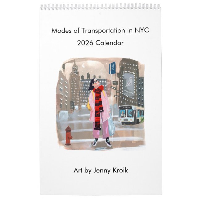 Modes of Transportation in NYC, 2026 Calendar  (Cover)