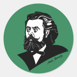 Modest Mussorgsky Classic Round Sticker