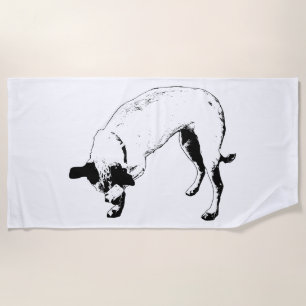 Modest Paw Moment Beach Towel