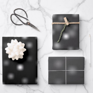Modest White Playful Random Fading Away Points Wrapping Paper Sheet