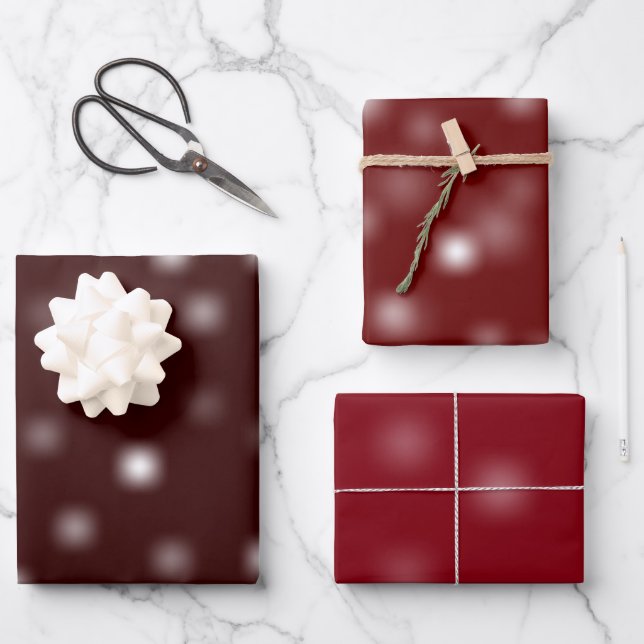 Modest White Playful Random Fading Away Points Wrapping Paper Sheet (Front)