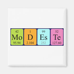 Modeste periodic table name magnet