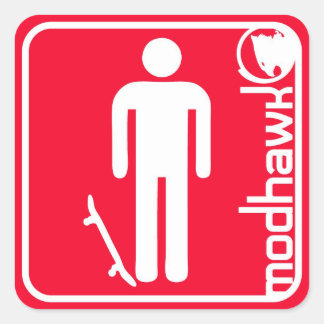 modhawk red square sticker