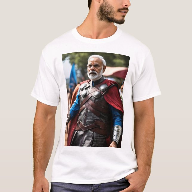 Modi Mania: Exclusive Narendra Modi Graphic Tee" T-Shirt (Front)