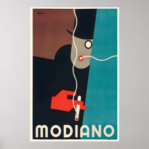 Modiano Cigarettes Italy Vintage Advertising Poster