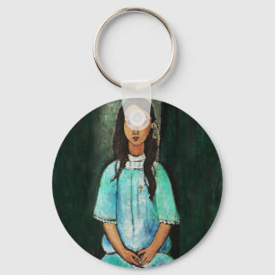 Modigliani Alice Vintage Fine Art Painting Key Ring