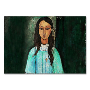 Modigliani Alice Vintage Fine Art Painting Table Number