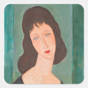 Modigliani Amedeo Portrait Square Sticker