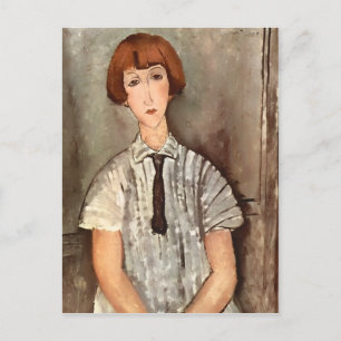 Modigliani Girl with Blouse Postcard