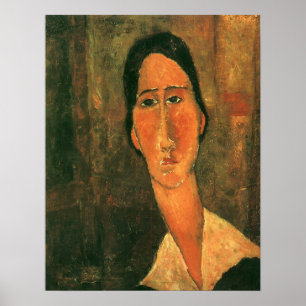 Modigliani - Jeanne H Buterne With A White Collar Poster