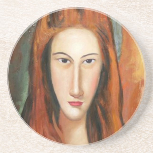 Modigliani - Portrait Jeanne Hebuterneba Coaster (Front)