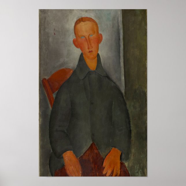 Modigliani Young Man Modern Art Print (Front)