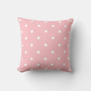 Modish Beautiful Pink White Polka Dots Template Cushion