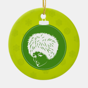 Modish Lime Christmas Ceramic Tree Decoration