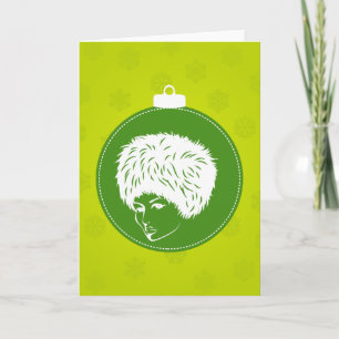 Modish Lime Christmas Holiday Card