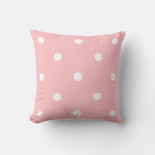 Modish Pink White Polka Dots Elegant Template Cushion