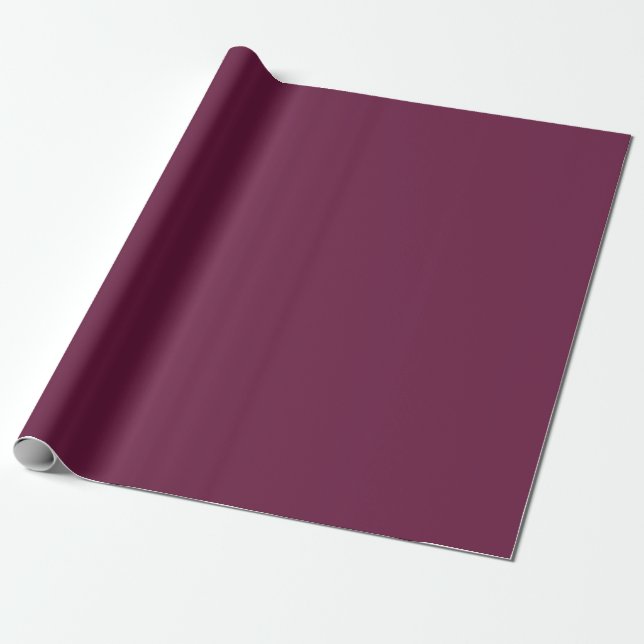 Modishly Masterful Maroon Colour Wrapping Paper (Unrolled)