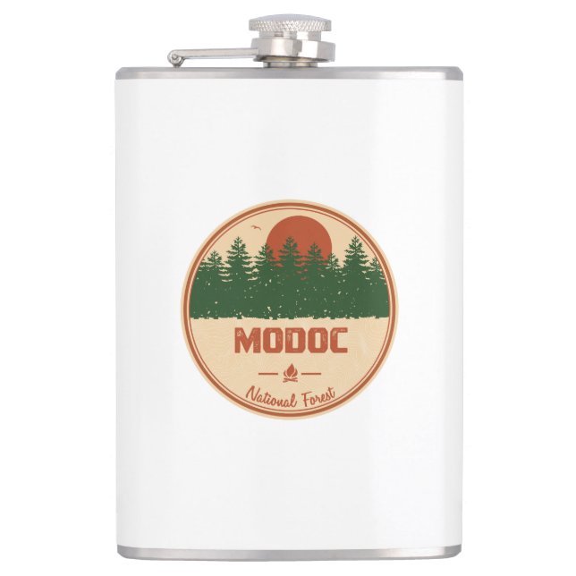 Modoc National Forest Hip Flask (Front)