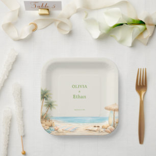 Modren Aesthetic Beech soft Stylis customise Paper Plate