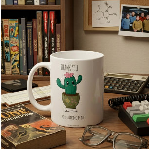 Modren Aesthetic Cactus Minimal Teacher Gift Coffee Mug