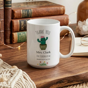 Modren Aesthetic Cactus Minimal Teacher Gift Coffee Mug
