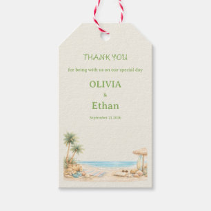 Modren Viral Aesthetic Beech soft Stylis customise Gift Tags
