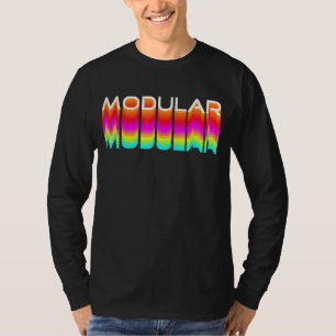 Modular 80s Retro Analogue Synthwave Modular Synt T-Shirt