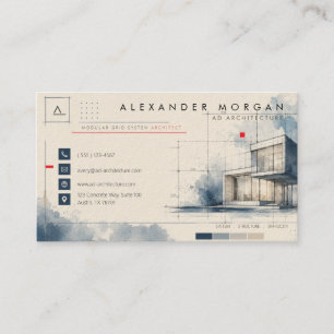 Modular Grid System Architect Business Card