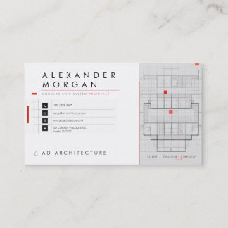 Modular Grid System Architect Business Card