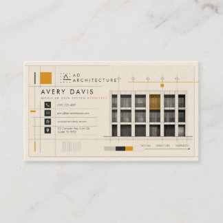 Modular Grid System Architect Business Card