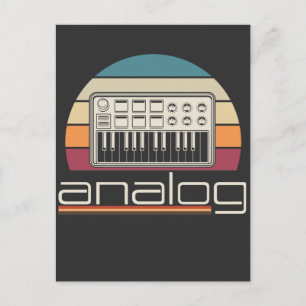 Modular Synthesizer Acid Analogue Synth Musician Postcard