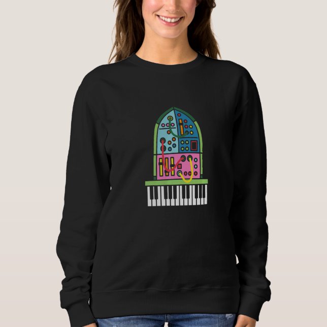 Modular Synthesizer Analogue Church Gear Producer  Sweatshirt (Front)