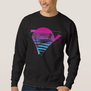 Modular Synthesizer Analogue Vaporwave Techno Cat Sweatshirt