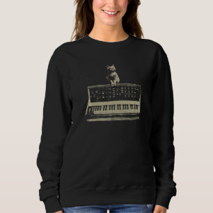 Modular Synthesizer Keyboard Music Producer Cat Sweatshirt
