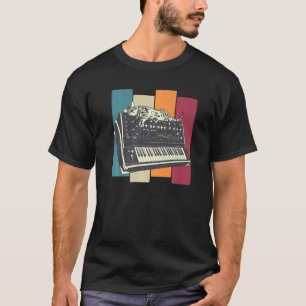 Modular Synthesizer Keyboard Synth Cat T-Shirt