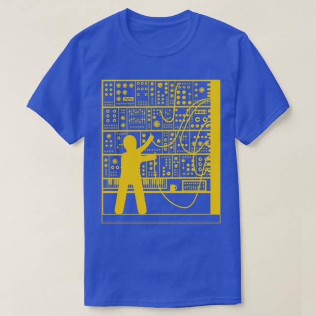 Modular Synthesizer Lover 2  T-Shirt (Design Front)