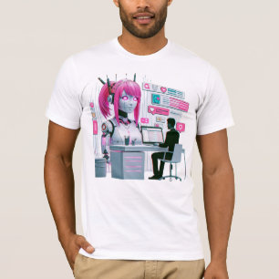 Moe 萌え I Love Chatbots Ai Robots Futuristic Design T-Shirt