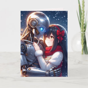 Moe Chatbot Love Male Female Robot Anime Christmas Holiday Card