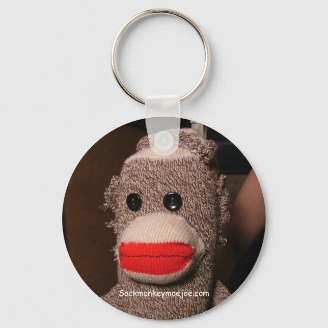 Moe Sock Monkey Keychain (Front)