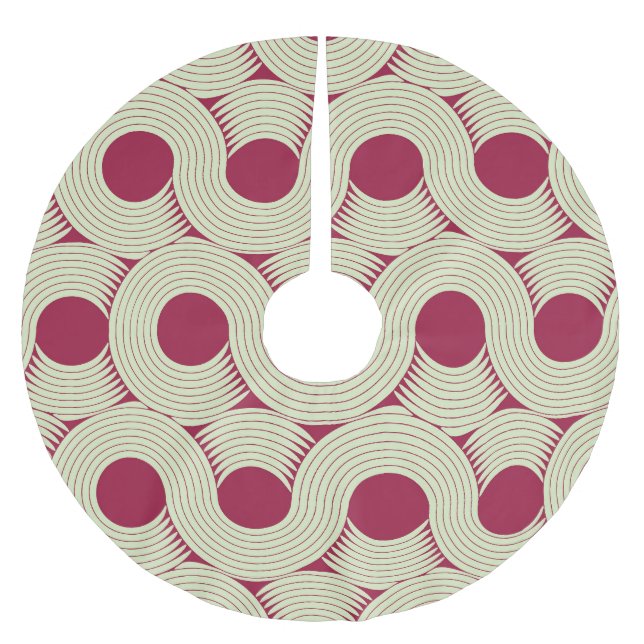 Moebius Stripe: Infinite Red-Green Tile Brushed Polyester Tree Skirt (Front)