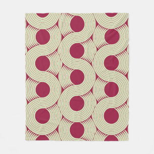 Moebius Stripe: Infinite Red-Green Tile Fleece Blanket