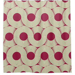 Moebius Stripe: Infinite Red-Green Tile Shower Curtain