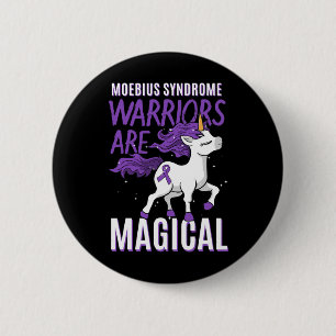Moebius Syndrome Warrior Unicorn Mobius Facial Par 6 Cm Round Badge